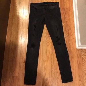 Flying Monkey faded black distressed jeans